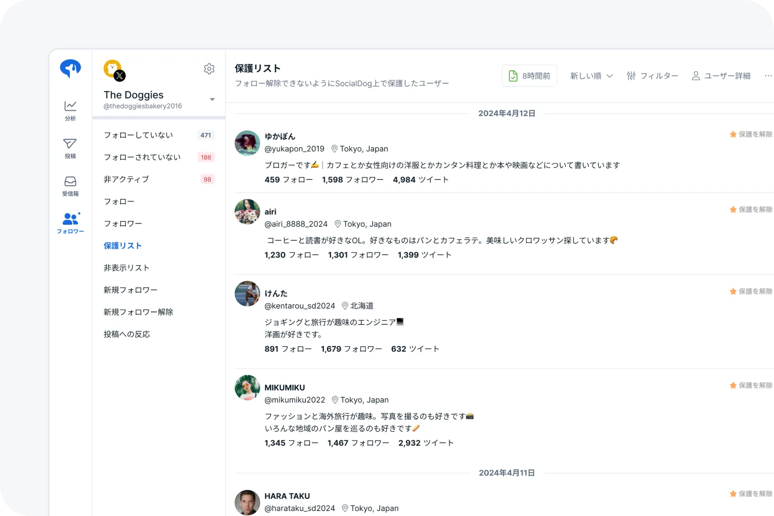 フォロー・フォロワー管理機能でSNS運用を効率化 - SocialDog