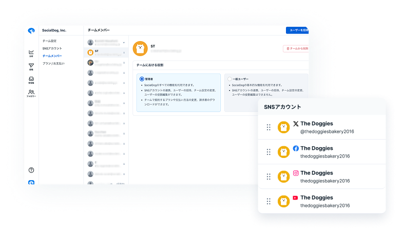 アカウント切り替え