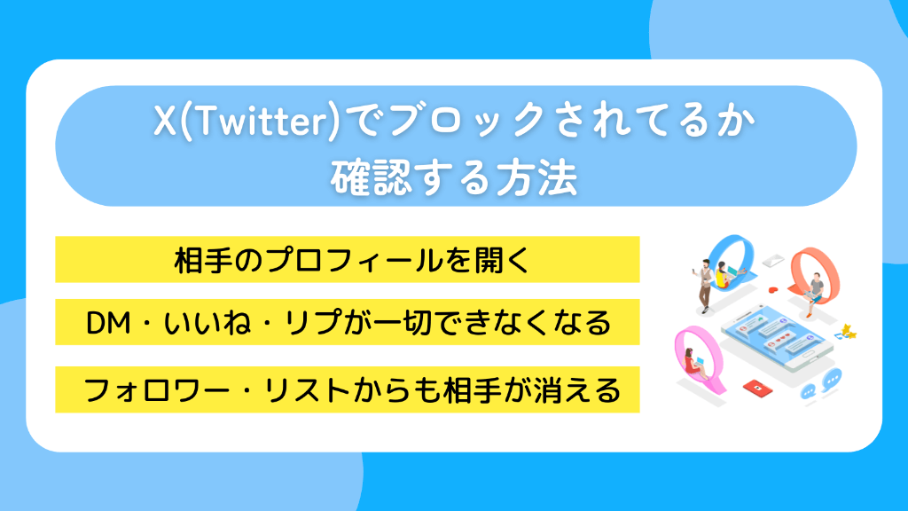 X(Twitter)でブロックされてるか確認する方法
