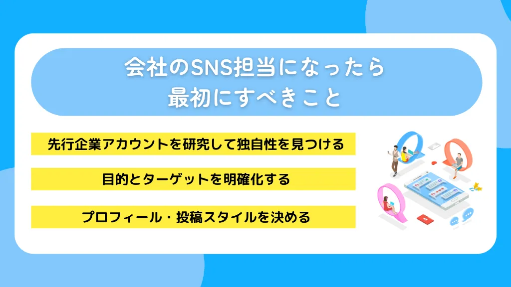 会社のSNS担当になったら最初にすべきこと