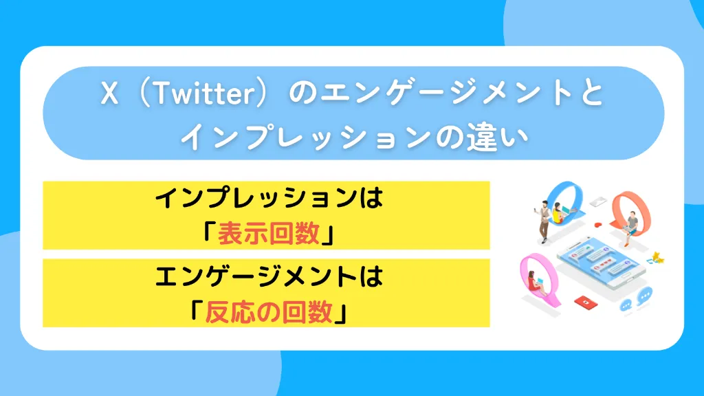 X（Twitter）のエンゲージメントとインプレッションの違い