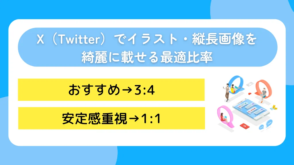 X（Twitter）でイラスト・縦長画像を綺麗に載せる最適比率