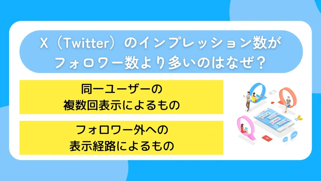 X（Twitter）のインプレッション数がフォロワー数より多いのはなぜ？