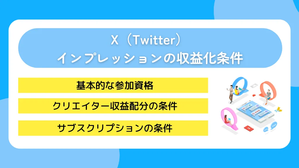 X（Twitter）インプレッションの収益化条件