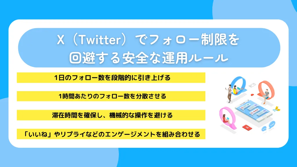 X（Twitter）でフォロー制限を回避する安全な運用ルール