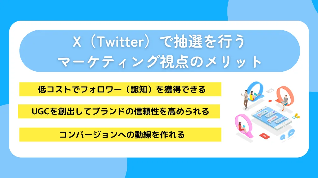 X(Twitter)で抽選を行うマーケティング視点のメリット