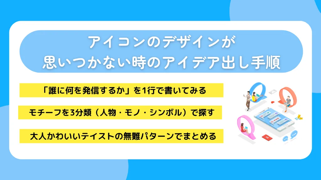 アイコンのデザインが思いつかない時のアイデア出し手順