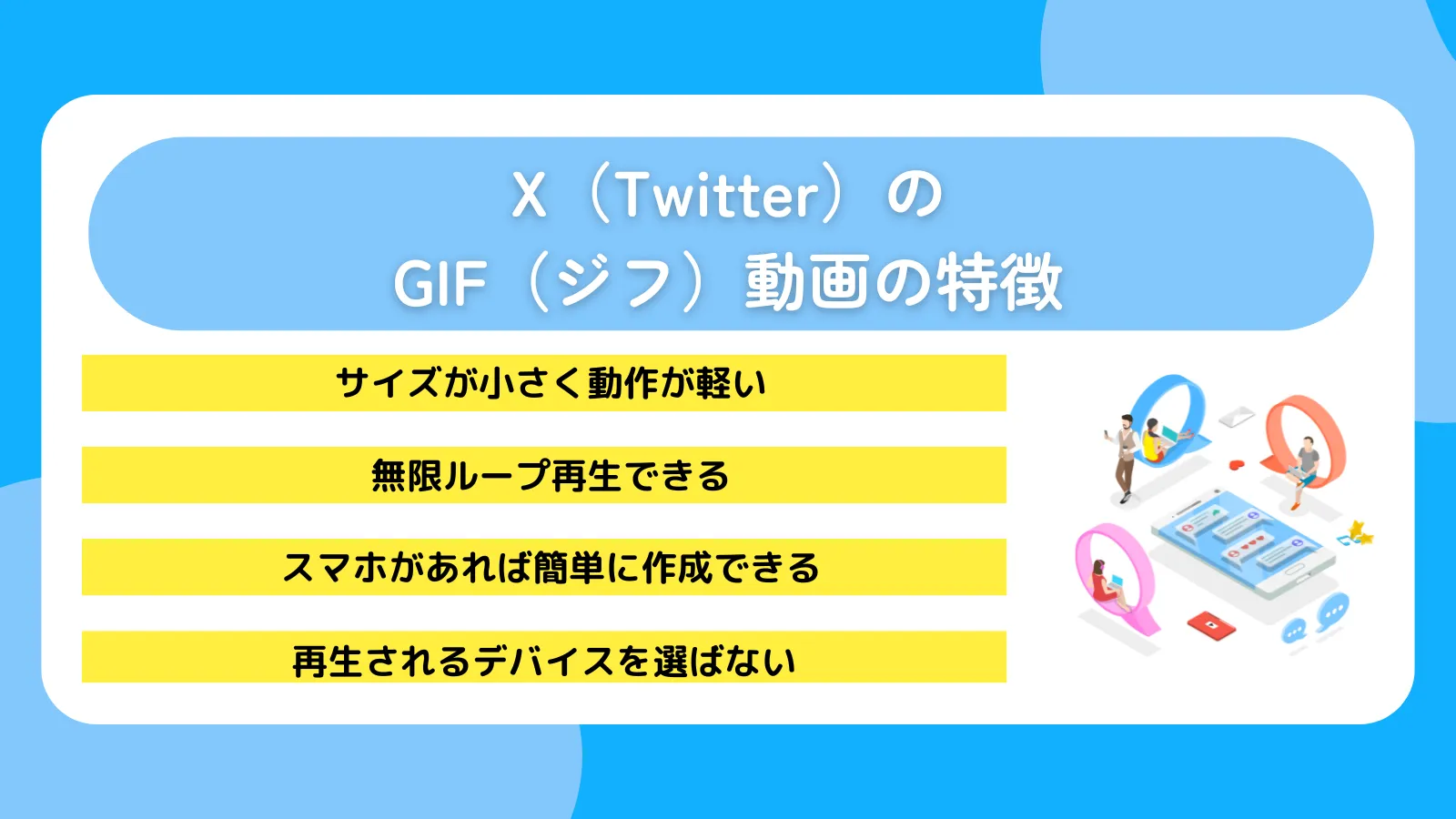 X(Twitter)のGIF(ジフ)動画の特徴