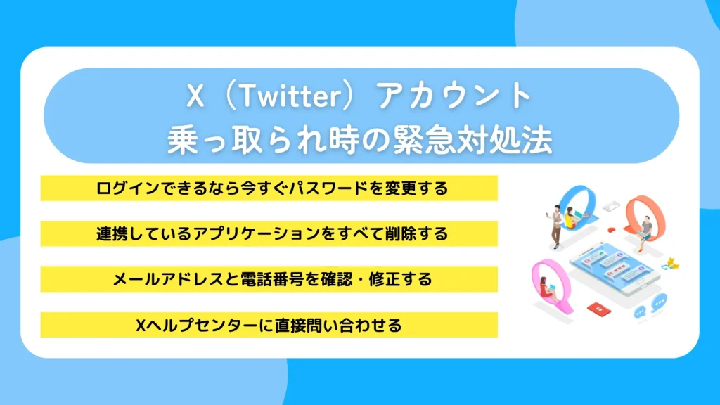 X（Twitter）アカウント乗っ取られ時の緊急対処法