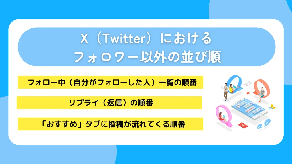 X（Twitter）におけるフォロワー以外の並び順