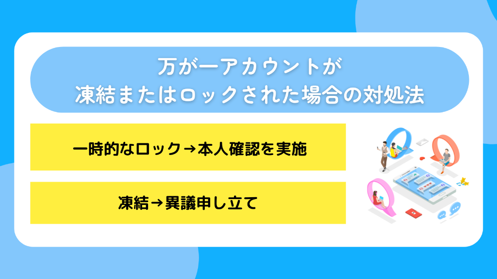 万が一アカウントが凍結またはロックされた場合の対処法