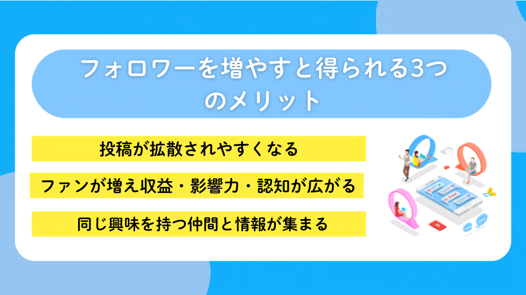 X(Twitter)でフォロワーを増やすと得られる3つのメリット
