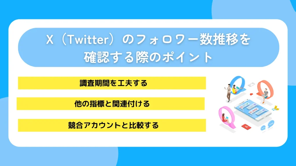 X（Twitter）のフォロワー数推移を確認する際のポイント